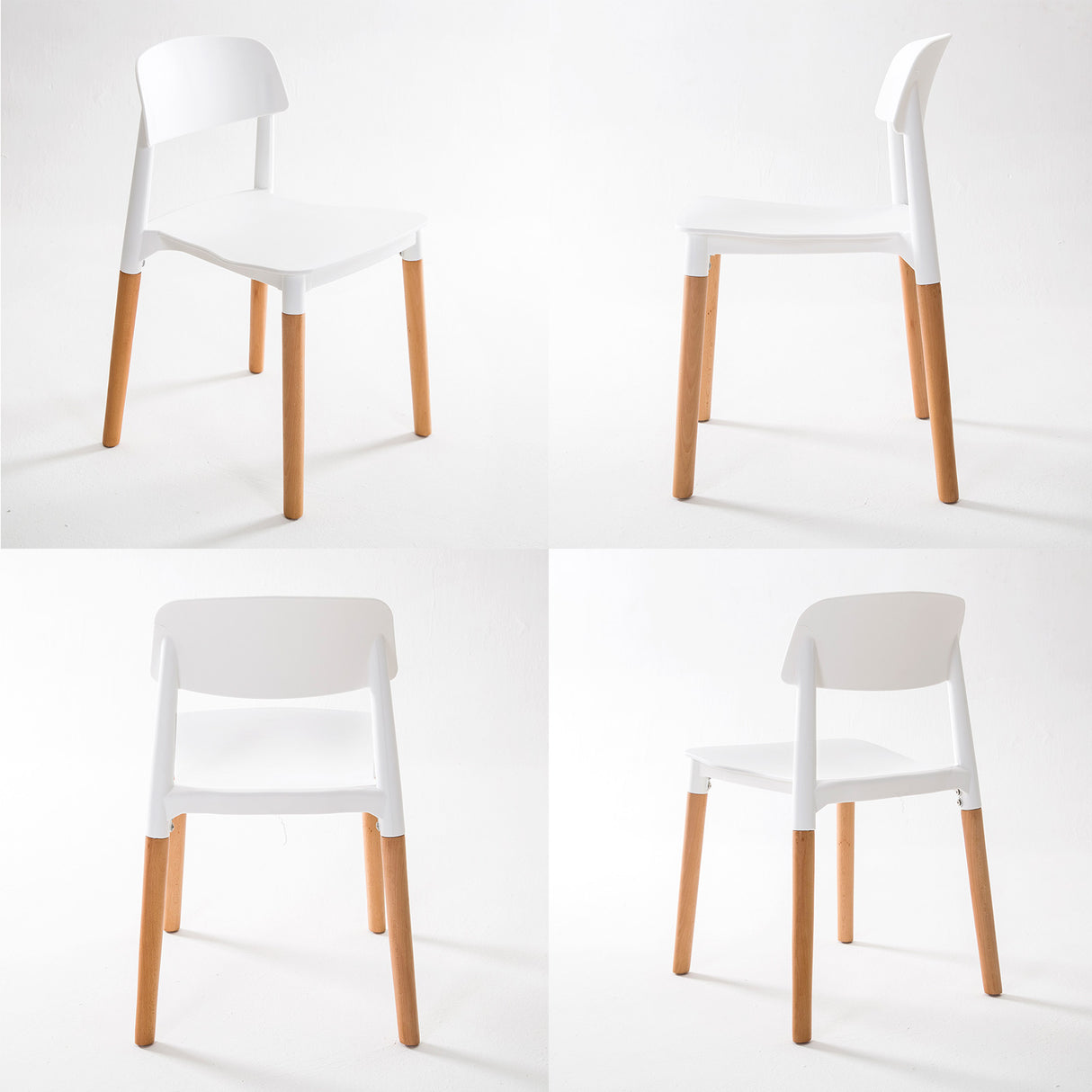 4X Belloch Stackable Dining Chair - WHITE