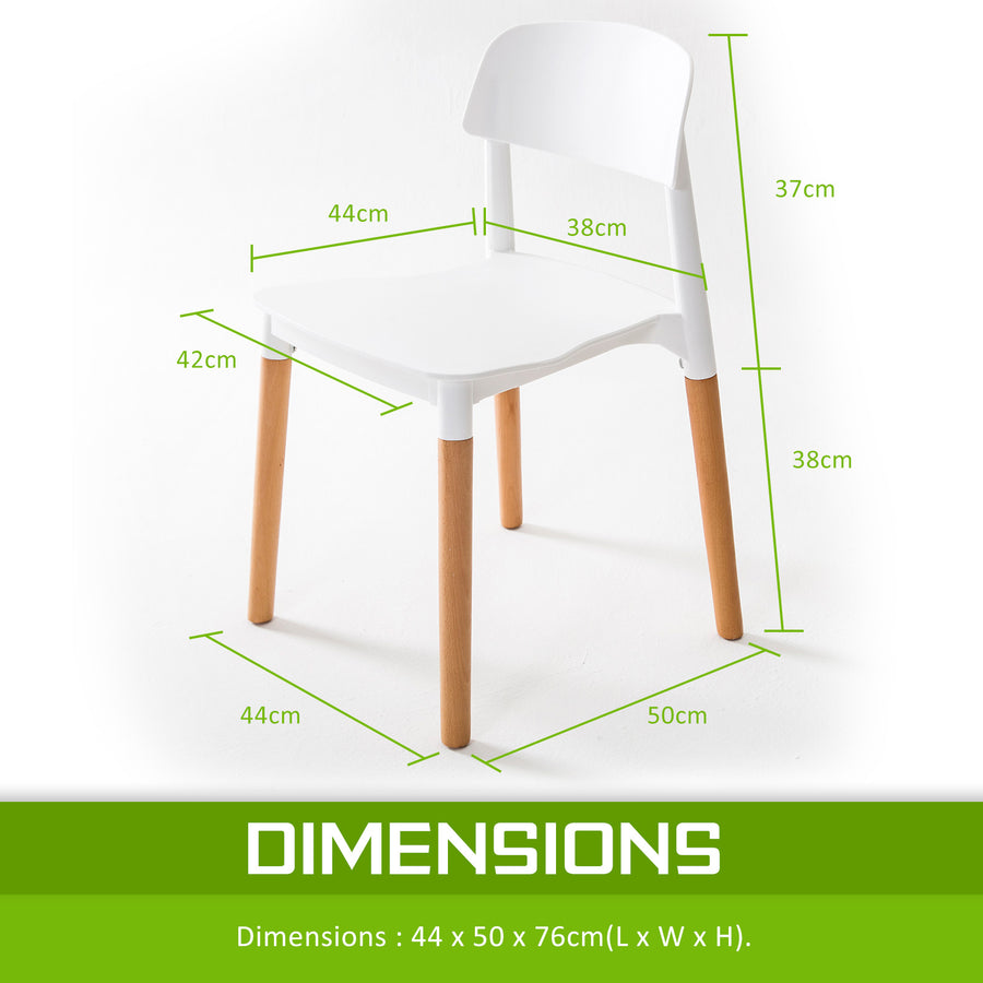 4X Belloch Stackable Dining Chair - WHITE