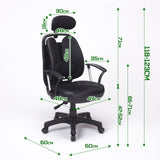 Korean Office Chair SUPERB - BLACK - Extra Image