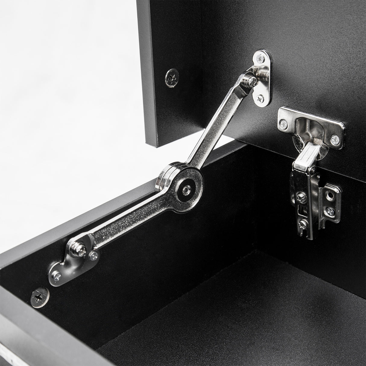 Bedside Table 2 Drawers RGB LED AURORA - BLACK