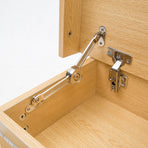 2X LED Bedside Table 2 Drawers AURORA - OAK