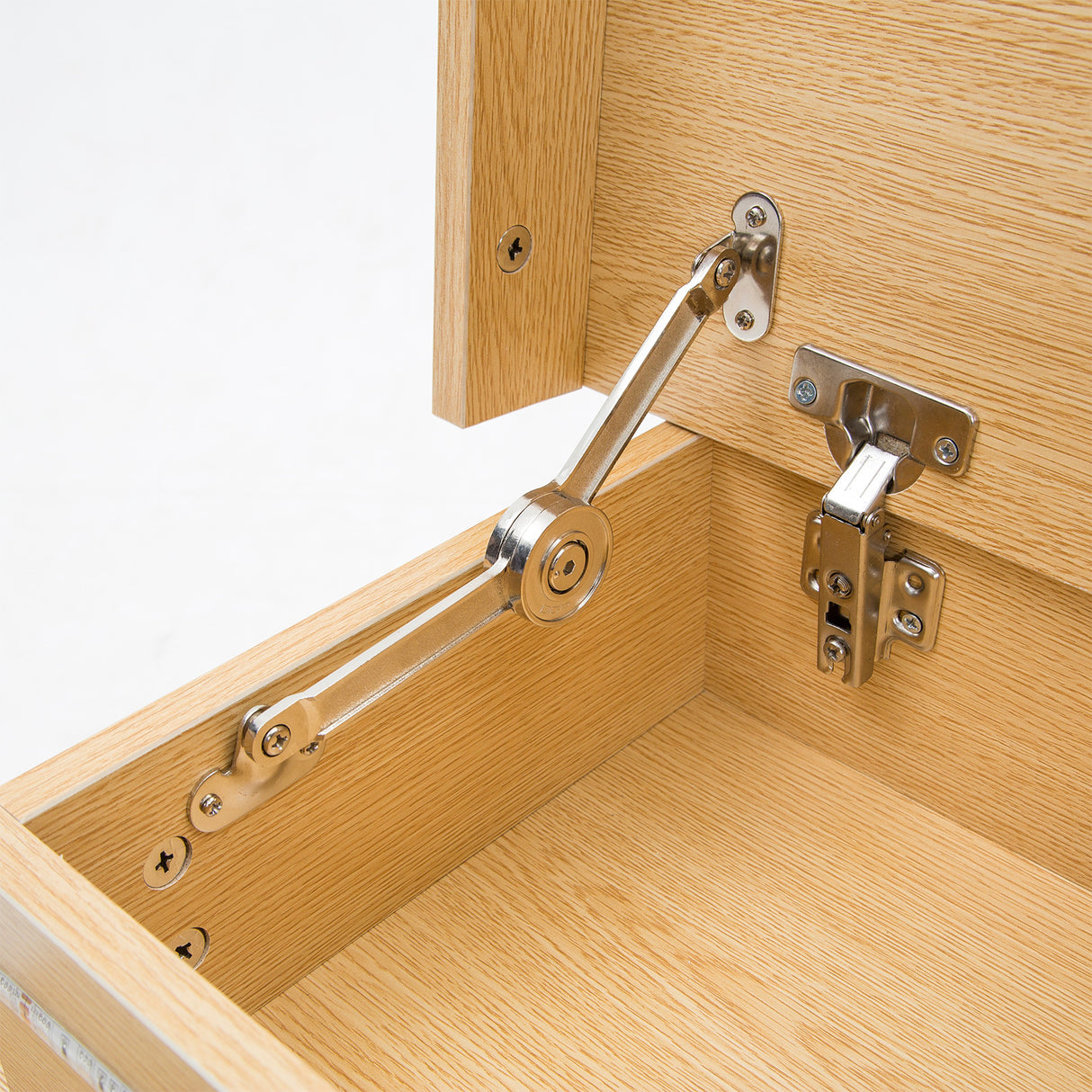 Bedside Table 2 Drawers RGB LED AURORA - OAK