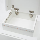 2X Bedside Table 2 Drawers RGB LED AURORA - WHITE