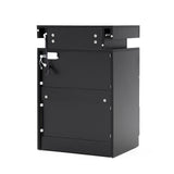 2X Bedside Table 3 Drawers RGB LED AURORA - BLACK - Extra Image