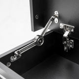 2X Bedside Table 3 Drawers RGB LED AURORA - BLACK - 45-Degree Angle