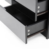 Bedside Table 3 Drawers RGB LED GLORY - BLACK
