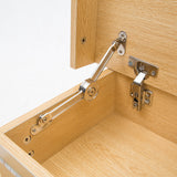 Bedside Table 3 Drawers RGB LED GLORY - OAK - 45-Degree Angle