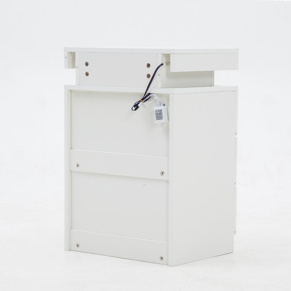 Bedside Table 3 Drawers RGB LED GLORY - WHITE