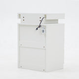 Bedside Table 3 Drawers RGB LED GLORY - WHITE