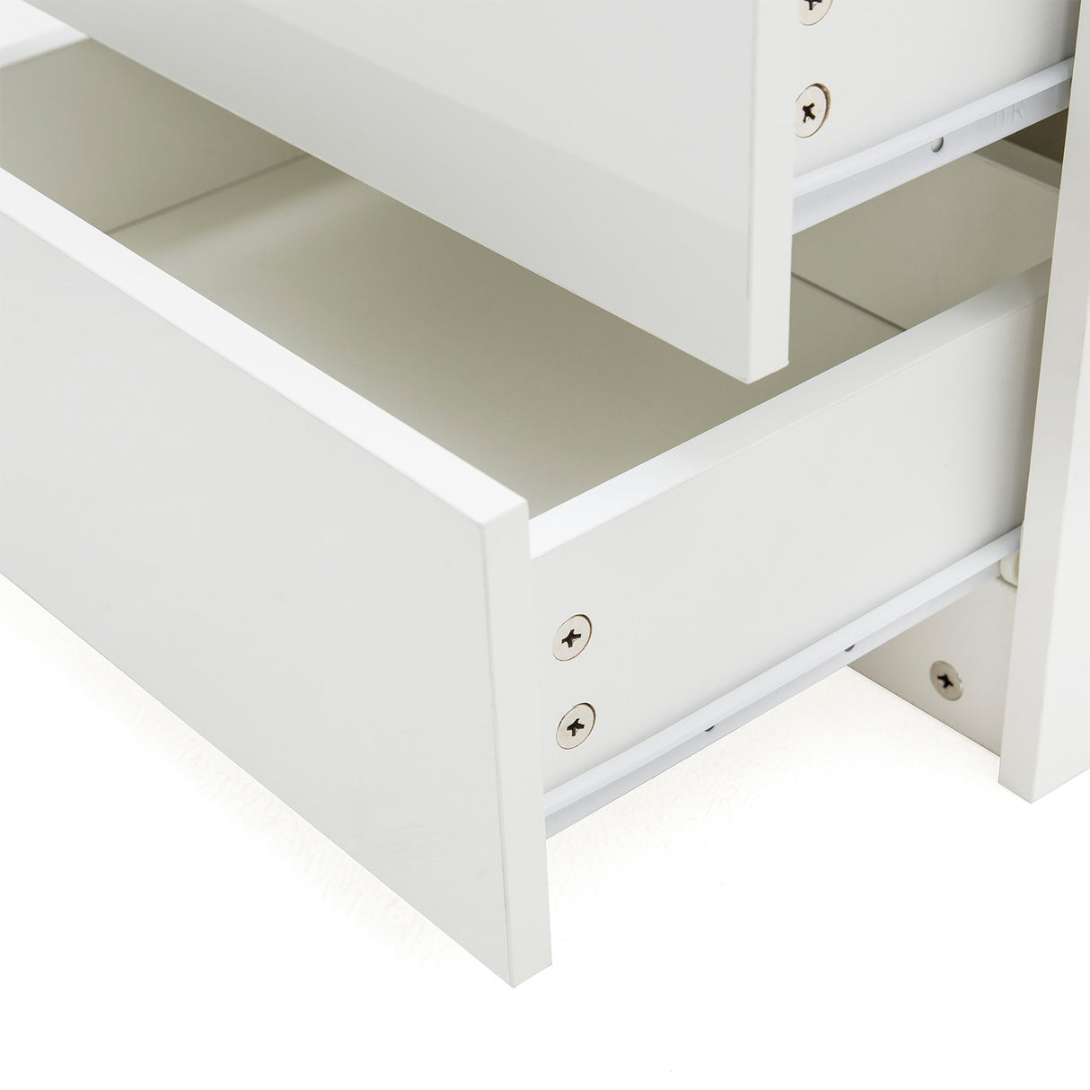 Bedside Table 3 Drawers RGB LED GLORY - WHITE