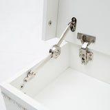 Bedside Table 3 Drawers RGB LED GLORY - WHITE - 45-Degree Angle