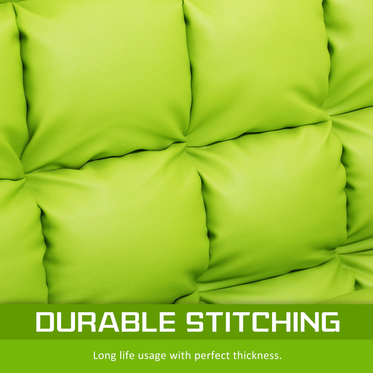 Leather Lounge Sofa Bed Double Seat Couch GEMINI - GREEN