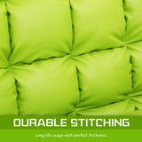 Leather Lounge Sofa Bed Double Seat Couch GEMINI - GREEN - Low Angle