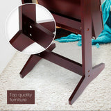 146cm Mirror Jewellery Cabinet LUVO - WALNUT - Top-Down View