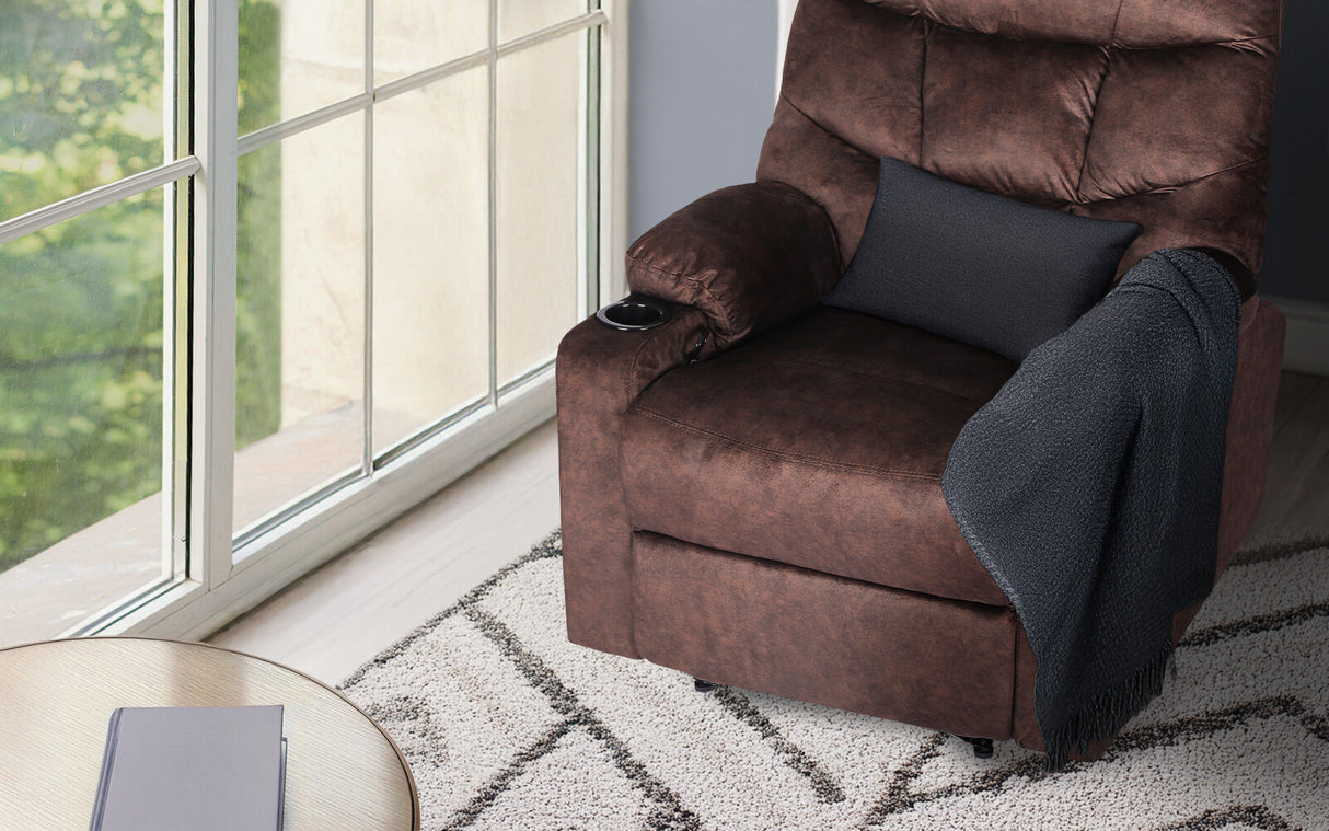 Massage Recliner Chair AVERY - BROWN
