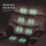 Massage Recliner Chair AVERY - BROWN