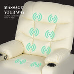 Massage Recliner Chair ARLEEN - BEIGE