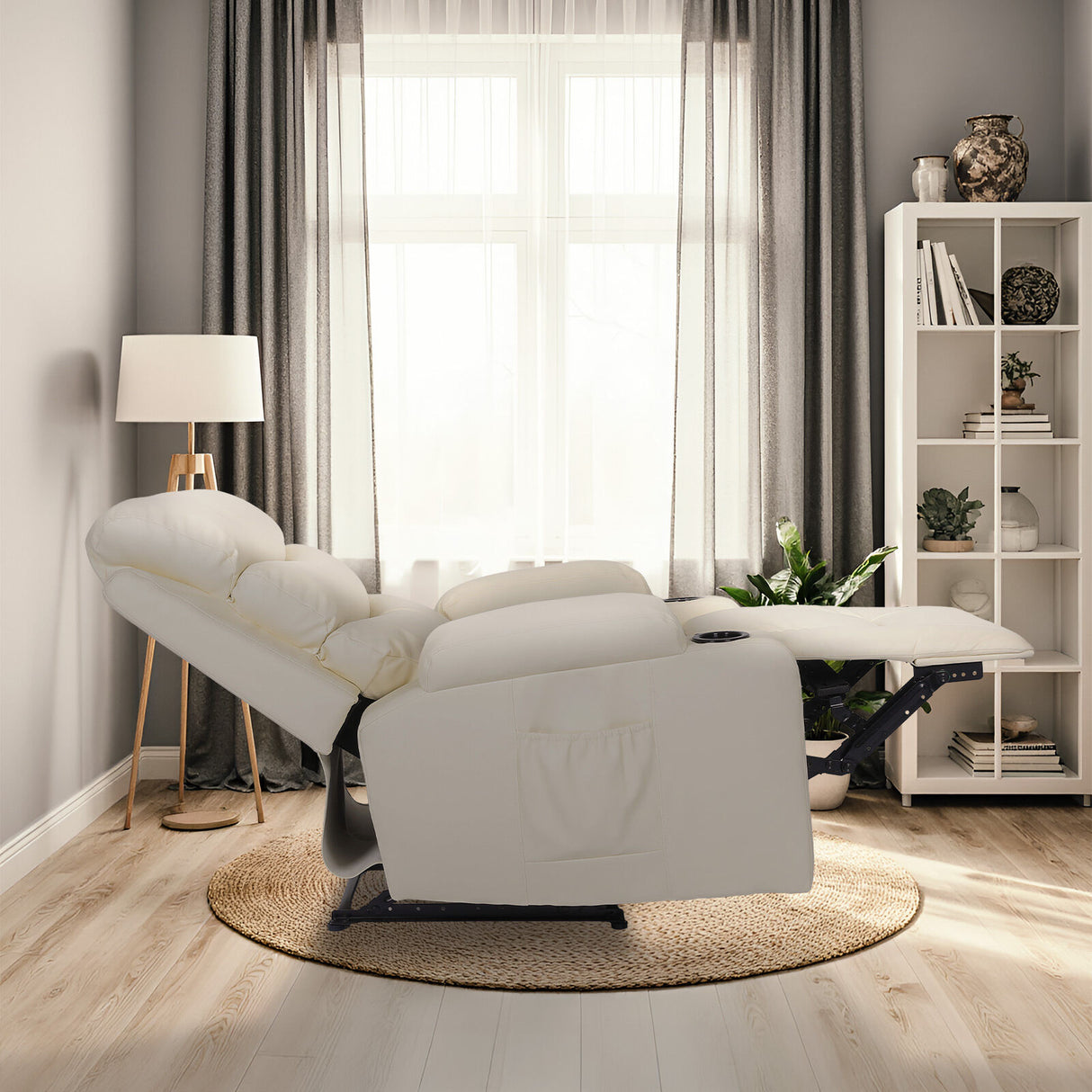 Massage Recliner Chair CELINA - CREAM