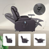 Massage Recliner Chair HARLOW - BROWN