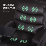 Massage Recliner Chair HARLOW - BROWN