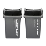 2X Multipurpose Laundry Basket - DARK GREY - Front View