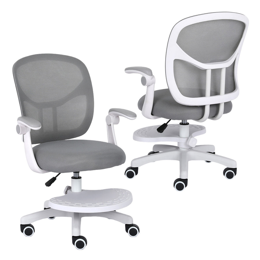 Kids Desk Chair Office Study Seat with Footrest NOVA - GREY