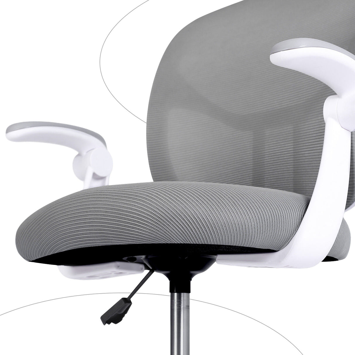 Kids Desk Chair Office Study Seat with Footrest NOVA - GREY