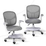 Kids Desk Chair Office Study Seat with Footrest NOVA - GREY