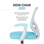 Kids Desk Chair Office Study Seat with Footrest CILO - BLUE
