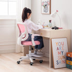 Kids Desk Chair Office Study Seat with Footrest CILO - PINK