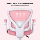 Kids Desk Chair Office Study Seat with Footrest CILO - PINK