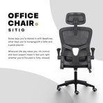Office Chair Flip-Up Armrest SITIO - BLACK