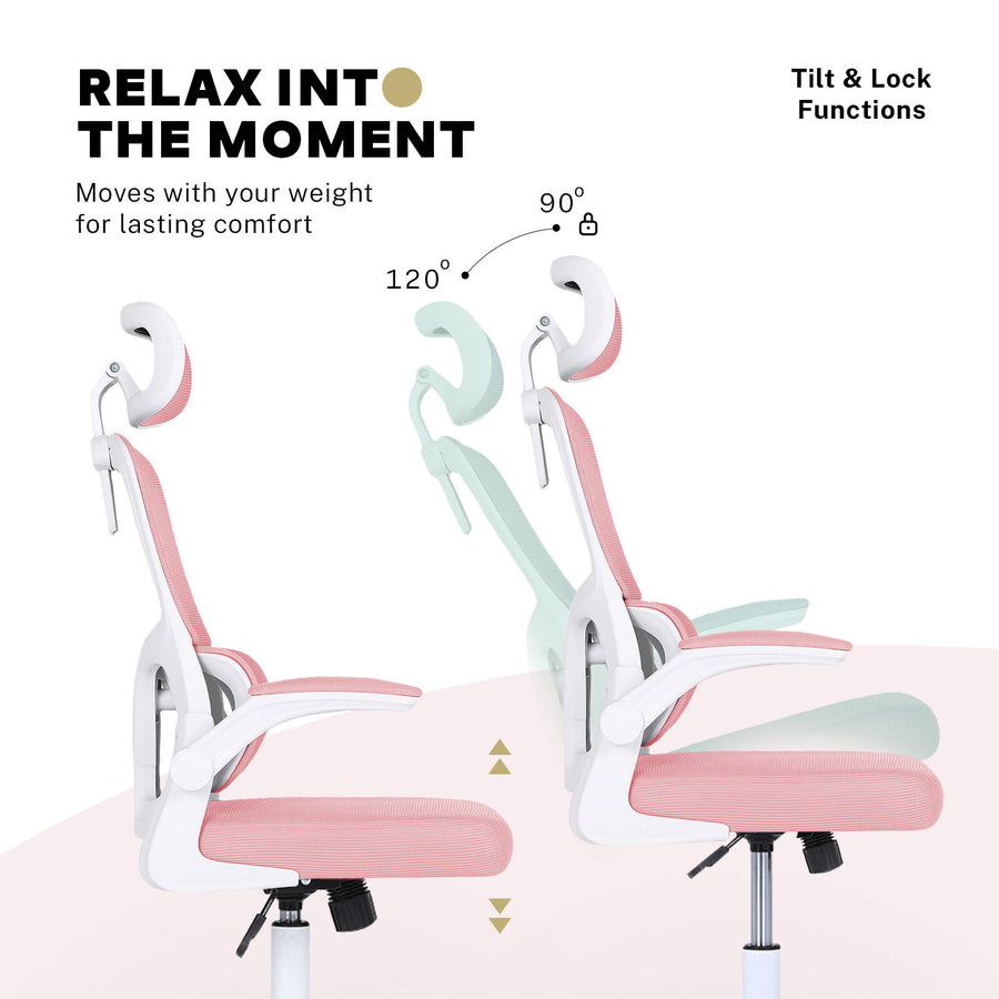 Office Chair Flip-Up Armrest SITIO - PINK