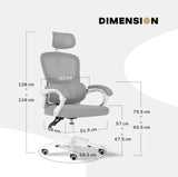 Office Chair Ergonomic Reclining VELTRA - GREY - Extra Image