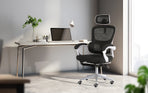 Office Chair Ergonomic Reclining with Footrest VELTRA - BLACK