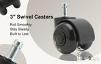 5X 2" Office Chair Twin Casters Wheels