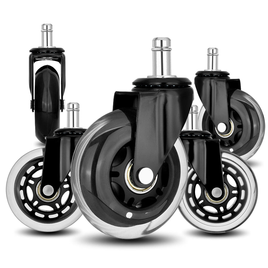5X 3" Office Chair Rollerblade-Style Casters Wheels