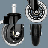 5X 3" Office Chair Rollerblade-Style Casters Wheels