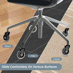 5X 3" Office Chair Rollerblade-Style Casters Wheels