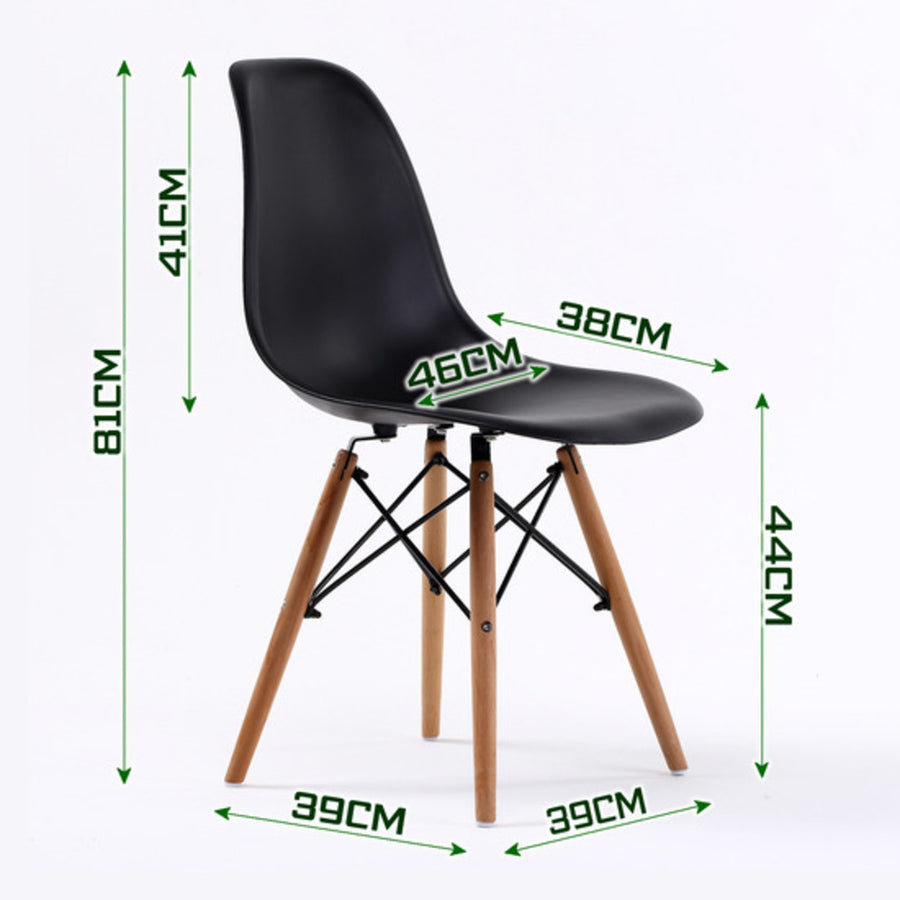 2X DSW Dining Chair - BLACK
