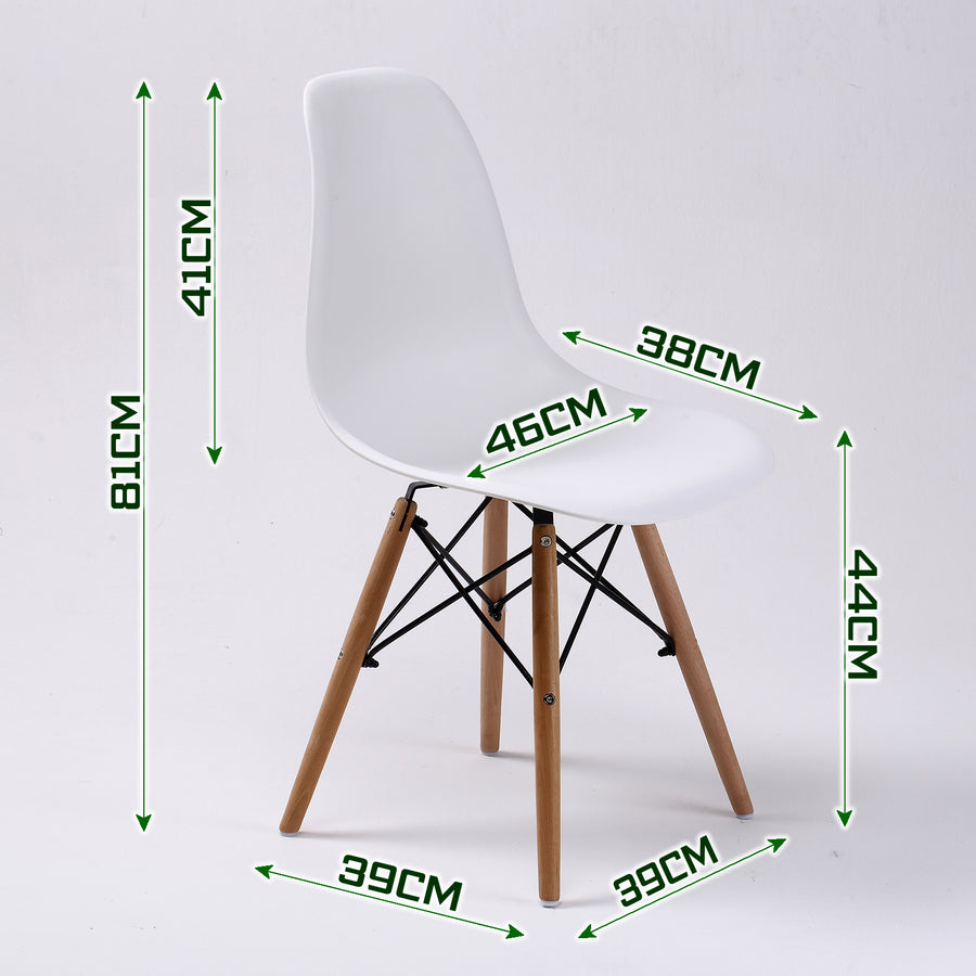 2X DSW Dining Chair - WHITE