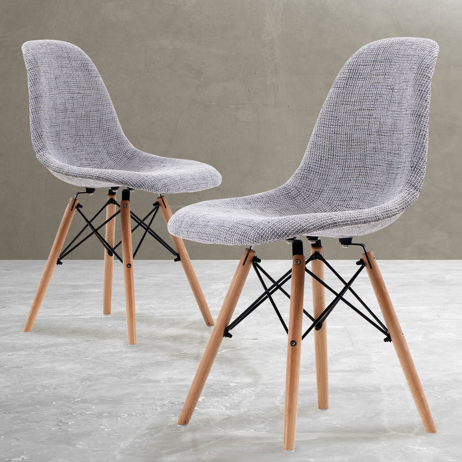 2X DSW Dining Chair Fabric - GREY