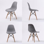 2X DSW Dining Chair Fabric - GREY