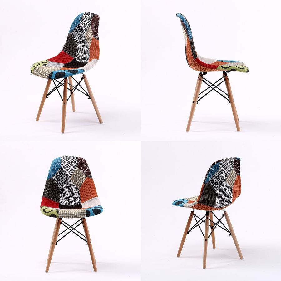 2X DSW Dining Chair Fabric - MULTI