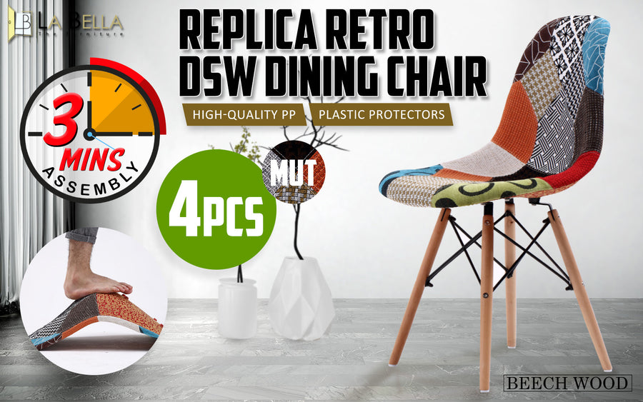 4X DSW Dining Chair Fabric - MULTI