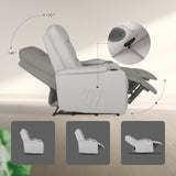 Home Recliner Chair DAKOTA - GREY - Close-Up Angle