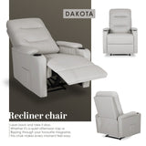 Home Recliner Chair DAKOTA - GREY - Side View