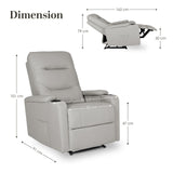 Home Recliner Chair DAKOTA - GREY - Extra Image