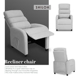 Home Recliner Chair SHILOH - Grey - Side View