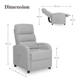 Home Recliner Chair SHILOH - Grey